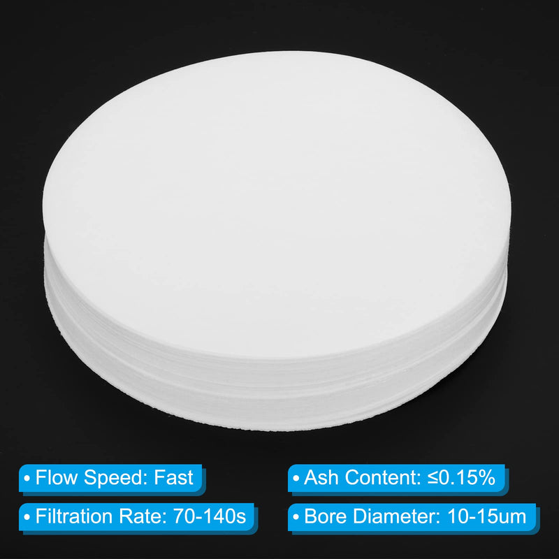 [Australia - AusPower] - PATIKIL 300Pcs 12.5cm Qualitative Filter Paper Circles, Fast Speed Round Laboratory Filter Paper Chemical Industrial Oil Testing Funnel Filter Paper 
