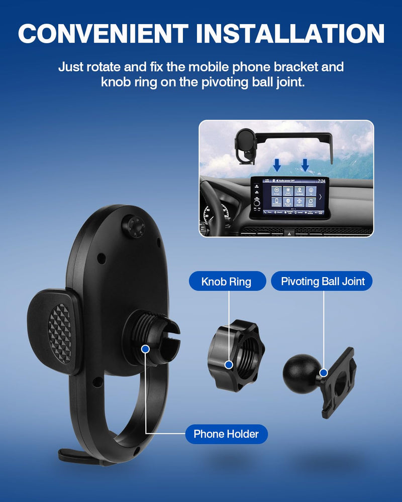 [Australia - AusPower] - Autorder Custom Fit for Car Phone Holder Honda Pilot 2023-2025 2026 Accessories Phone Mount 9-Inch Screen Cell Phone Automobile Cradles Hands-Free 360 Degree Rotation 23+ Pilot 7/9-inch 