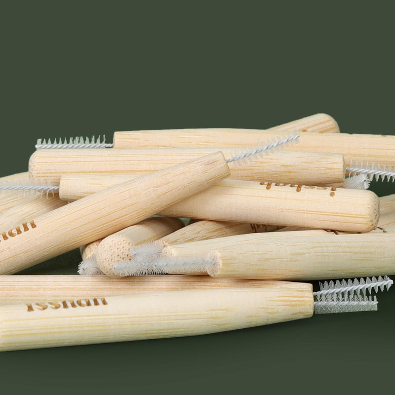 [Australia - AusPower] - Biodegradable Bamboo Handle Interdental Brushes Between Teeth Cleaner Deep Clean Toothpick, FSC Certified and PETA Approved, Size 1 (0.45mm), 40 Count 1 Count (Pack of 40) # 1 (0.45mm) 