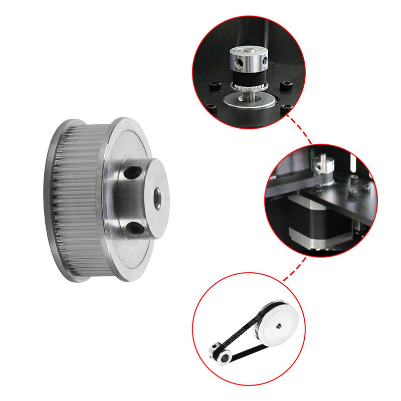 [Australia - AusPower] - GT2 Pulley 60 Teeth Bore 5mm Width 6mm Timing Belt Pulley for 3D Printer, CNC (4, 60T 5mm bore) 4 