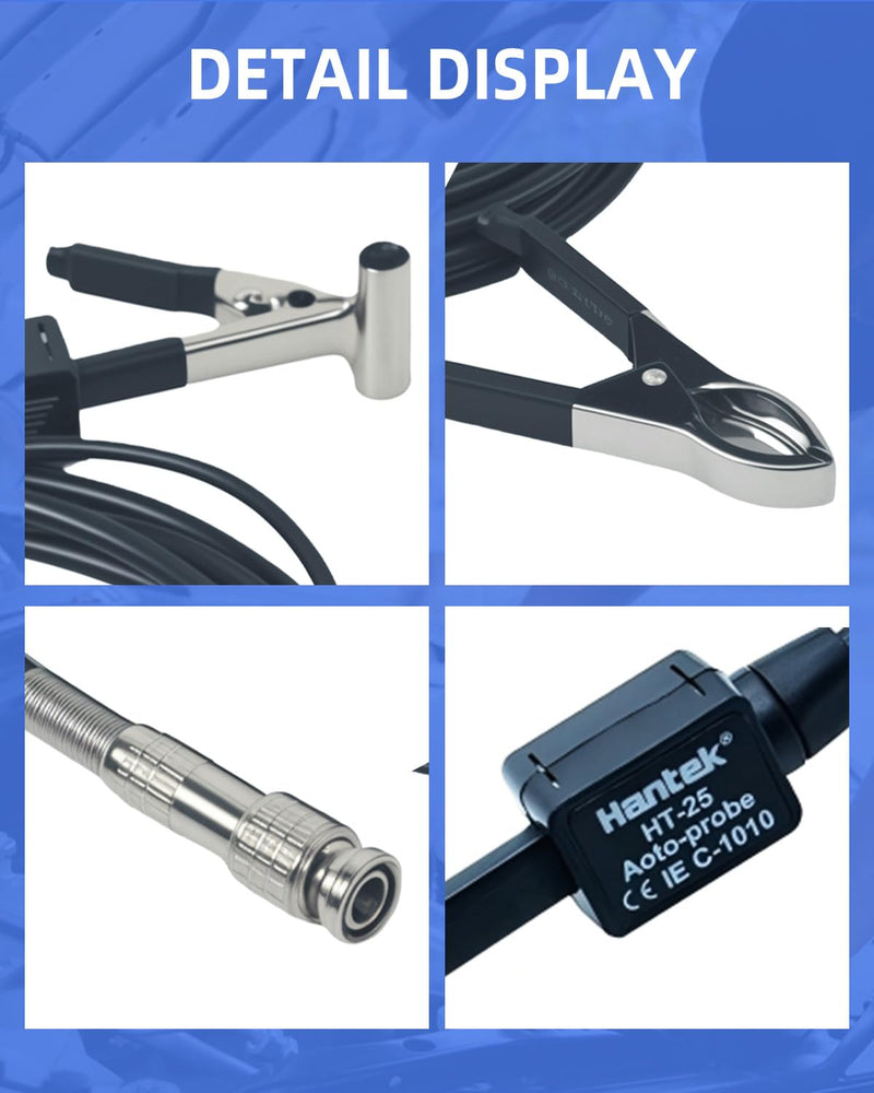 [Australia - AusPower] - Hantek Auto Ignition Probe - HT25 for Oscilloscope Automotive Acdessory Inductive Capacitance Sensor 2.5M Length 10000:1 Decay, Work with Oscilloscope 3 Ends 