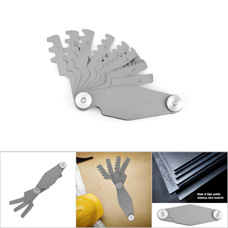 [Australia - AusPower] - Kadimendium Thread Measuring Gage Whitworth Screw Pitch Guage Industrial Measurement Carbon Steel for Measuring Thread Tooth Pitch (30Degree) 