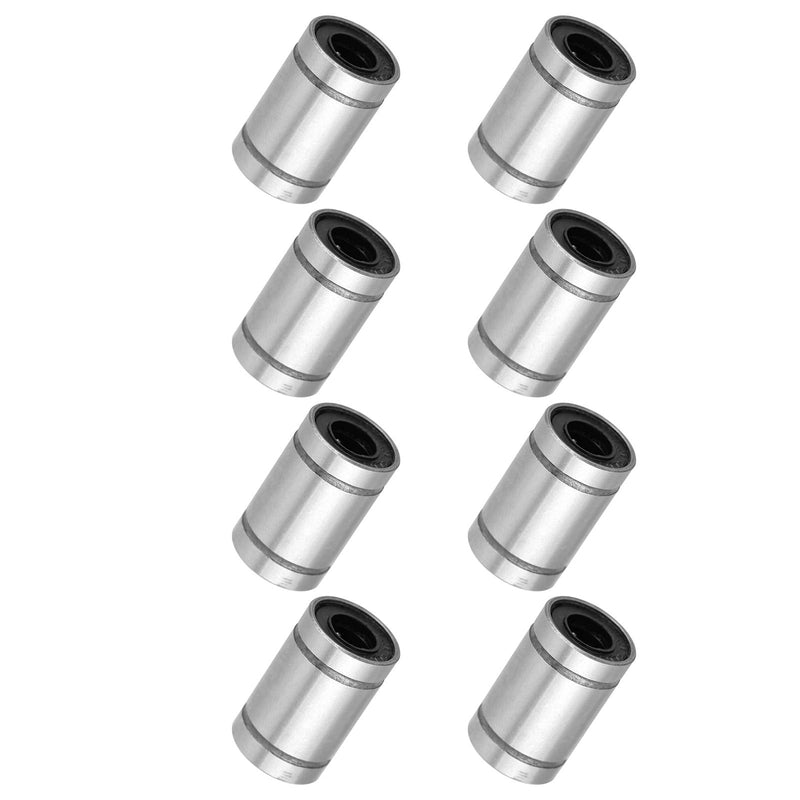 [Australia - AusPower] - 8PCS LM6UU Linear Ball Bearings, 3D Printer CNC Parts, 6mm Bore Dia 12mm OD Linear Bearings Set, Steel Bearing Bushing for CNC Machine Engraving Machine 