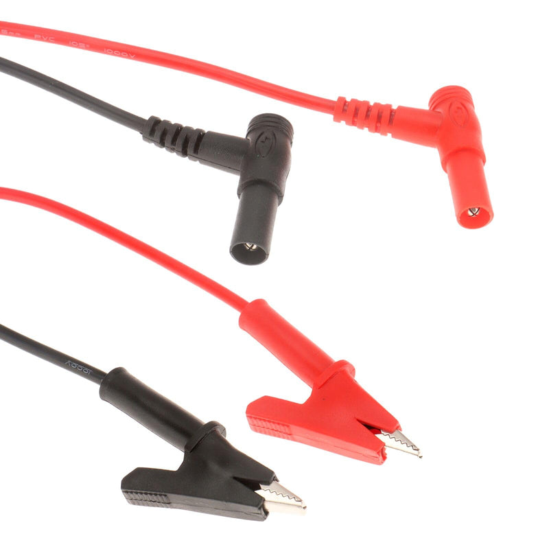 [Australia - AusPower] - 8PCS 4mm Banana Plug to Alligator Clip 15A 1000V Flexible Electrical Test Lead Cable 39.37inch for Electrical Testing 8PCS 