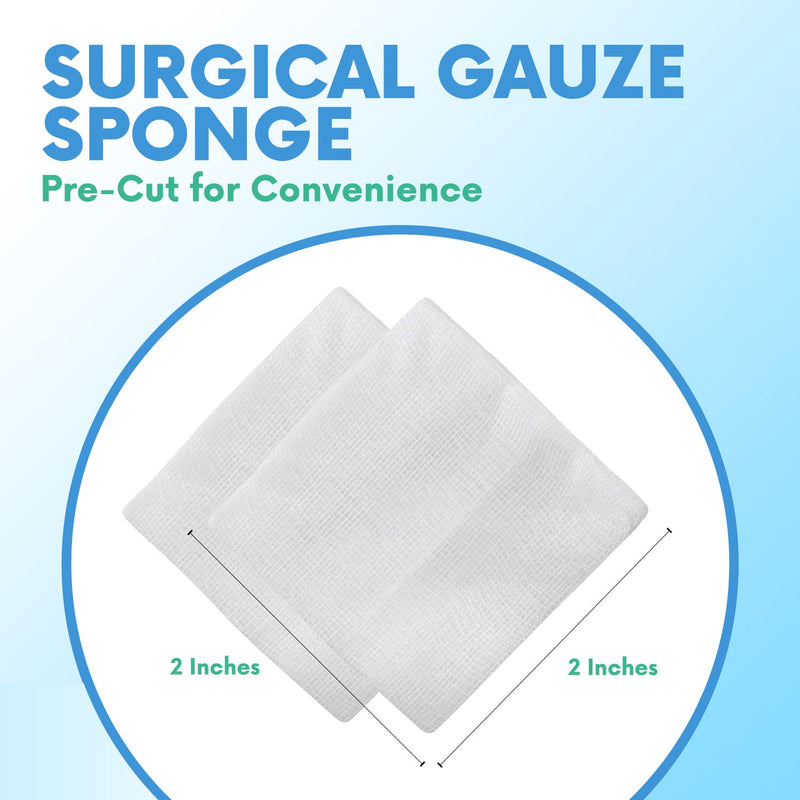 [Australia - AusPower] - HEALQU Gauze Pads 2"x2" - 200-Pack, 4-Ply Non-Woven Sponges Non-Sterile, All-Purpose Dental and Surgical Sponges Including First Aid Kits and Medical Facilities 2x2" Bag of 200 4 Ply 