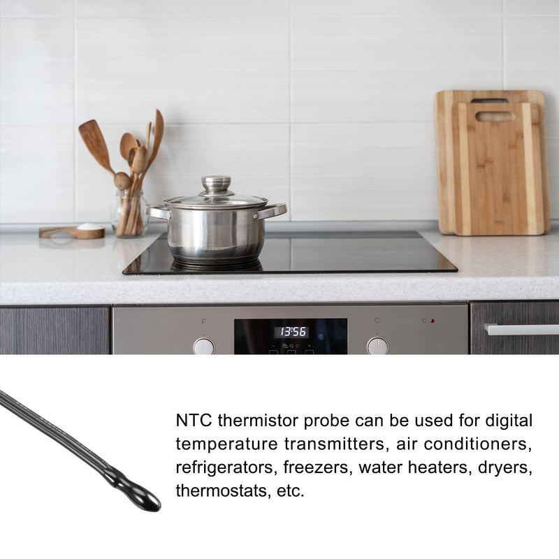 [Australia - AusPower] - NTC Thermistor Probe 10K 1.6ft Waterproof Epoxy Temp Sensor Probe, [for Digital Temperature Transmitter] 
