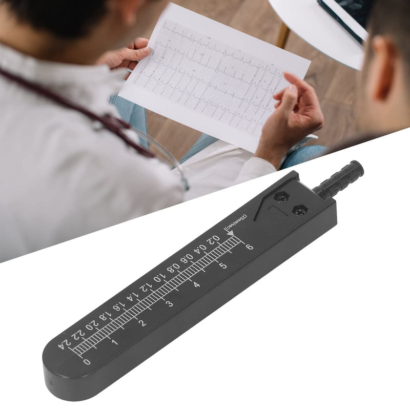 ECG Tool, ECG Vernier Caliper, Measuring Tool with Ruler, Electrocardiogram Design Divider for Nursing (Black), Brake Calipers (Black)