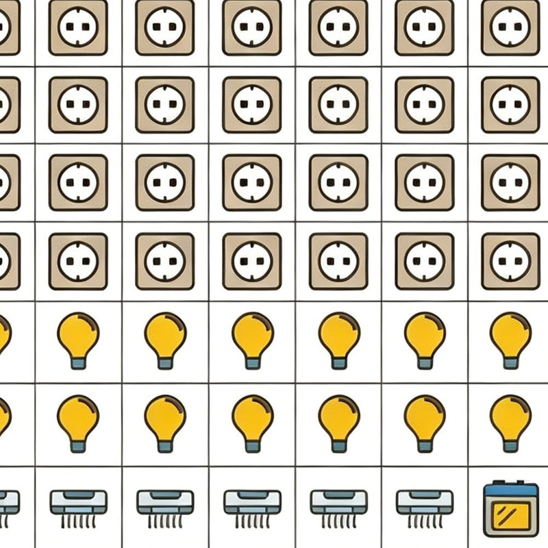 5-Pack (350pcs) Circuit Breaker Index Label Sticker Set – Switch Label Stickers with Practical Patterns for Easy Identification in Electrical Boxes, Ideal for Home and Office Use