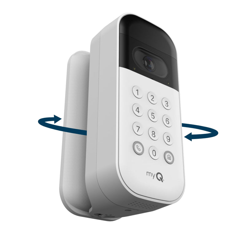 [Australia - AusPower] - Chamberlain VKP1-MYQ-SMW myQ Smart Garage Video Keypad Swivel Mount, 5.6 Ounces, Grey 