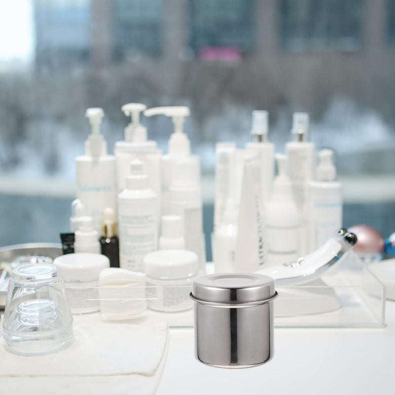 [Australia - AusPower] - Stainless Steel Gauze Jar 2pcs 304 Stainless Steel Medical Jar Cotton Container Bottle Anti Iodine Container for Hospital Storage Bottle 
