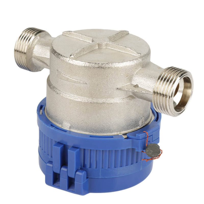 [Australia - AusPower] - Cold Water Meter 15mm 1/2 inch Arbitrary Rotation Function Water Meter with Fittings for Garden & Home Usage 