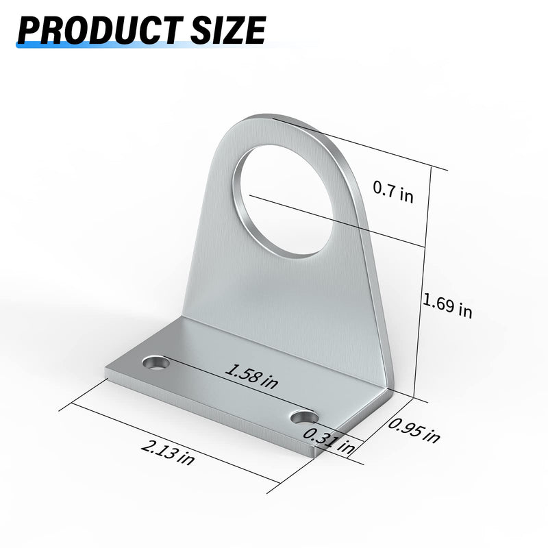 [Australia - AusPower] - TAILONZ PNEUMATIC Cylinder Connecting Rod Splint mounting Bracket 2PCS and nut 2PCS, MA/MAL Pneumatic Parts, Suitable for 20mm,25mm Cylinder Diameter LB tripod-20/25 