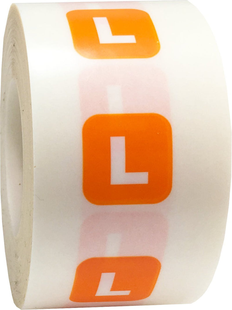 XS-XXL Clothing Size Strip Labels for Retail Apparel 1.25 x 5 Inch 1 Roll Per Size 125 Adhesive Stickers Per Roll 750 Adhesive Stickers Bulk Pack