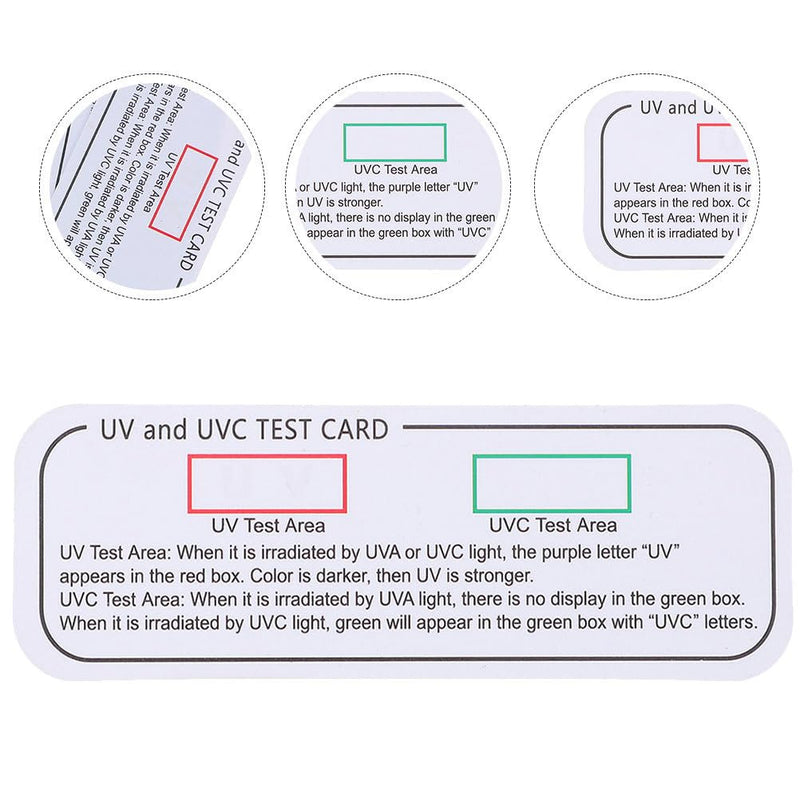 [Australia - AusPower] - Gatuida Pack of 6 UV Test UVC UVA Test Tools UV Light Test Strips Sensor Light Test Card UV Test Card Paper UV UVC Detector Ultraviolet Light Instruction Card The Bulb 
