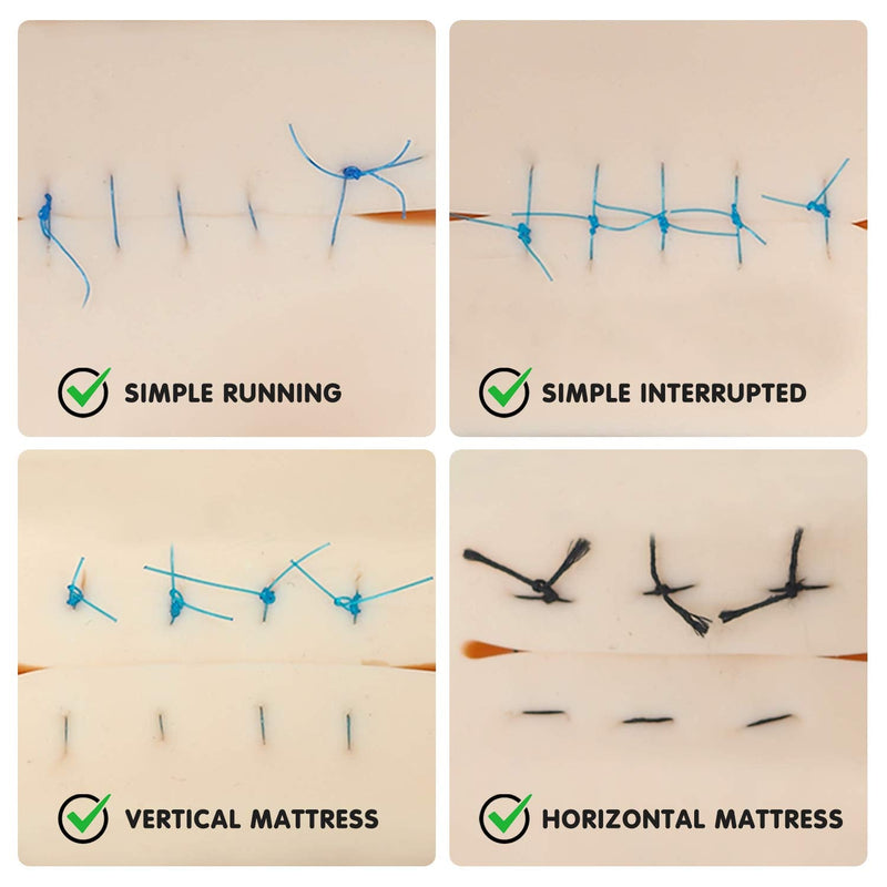 [Australia - AusPower] - Medarchitect Suture Practice Complete Kit (29 Pieces) for Medical Student Suture Training, Include Upgrade Suture Pad with 14 Pre-Cut Wounds, Suture Tools, Suture Thread & Needle 
