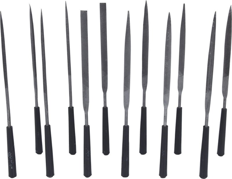 [Australia - AusPower] - KS Tools 140.3050 Needle files set, 12pcs, 145mm 