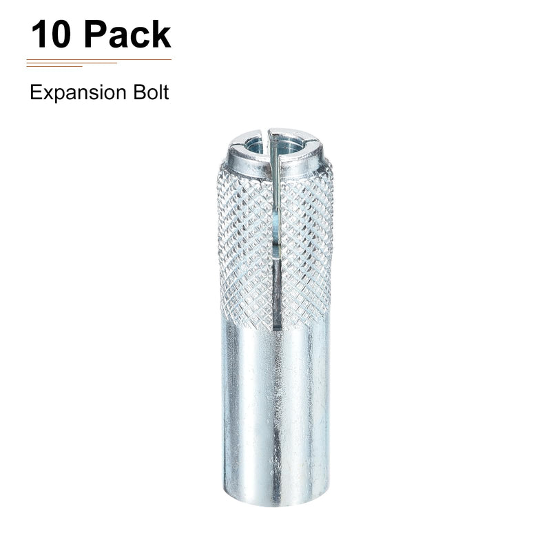 [Australia - AusPower] - M10 x 40mm Drop-in Anchors - 10 Pack - Good for Dry Walls Hollow Bricks Plaster - Carbon Steel Sleeve Anchors Tool Expansion Anchors - Silver 