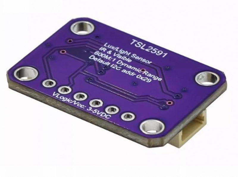 [Australia - AusPower] - 2pcs TSL2591 High Dynamic Range Digital Light Sensor Breakout Module Purple Board - 600,000,000:1 Ratio, Dual-Spectrum Visible/IR Detection, I2C Interface for QWIIC & Arduino 