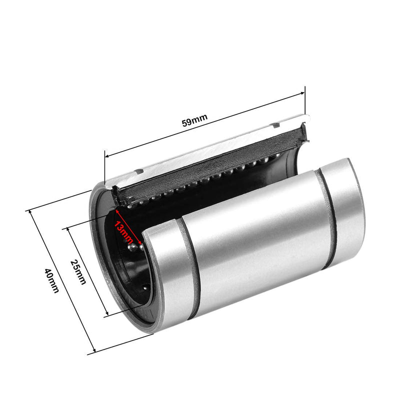 [Australia - AusPower] - uxcell LM25UUOP Linear Ball Bearings Open Type, 25mm Bore Dia, 40mm OD, 59mm Length (Pack of 4) 