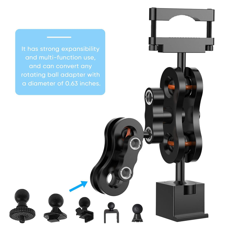 [Australia - AusPower] - Radar Detector Mount, Aluminum Rearview Mirror Rod Radar Bracket, for Escort Max360c, Max 3, IX IXc, Redline EX Beltronics Cobra DualPro GT 360 Radar Detector, with EZ Magnet Connection Base For radar model with Magnetic base connection 