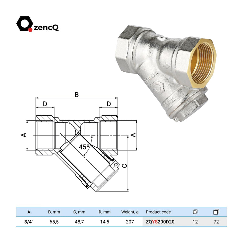 [Australia - AusPower] - zencQ Y Mud Flaps with Stainless Steel Strainer – High Quality Protection for Your Pipe Systems 3/4 Inch 3/4" 