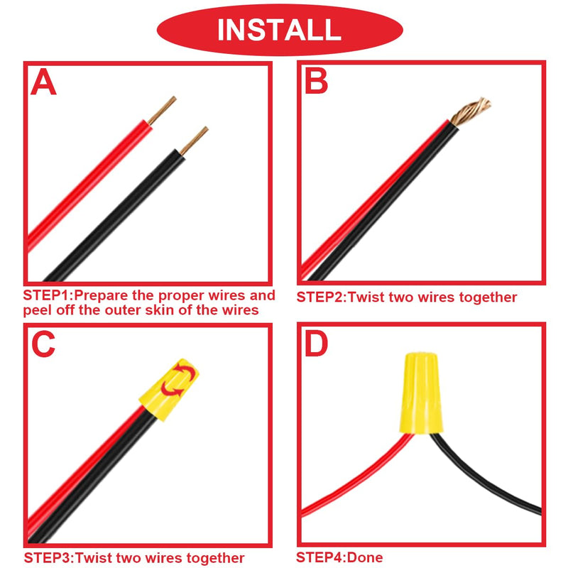 Pack of 5 Waterproof 8 mm LED Indicator Light Metal with 12-24 V DC in Red/Yellow/Blue/Green/White and 150 mm Cable Length Metal LED Indicator Light and Cable Cap for Trucks Boats