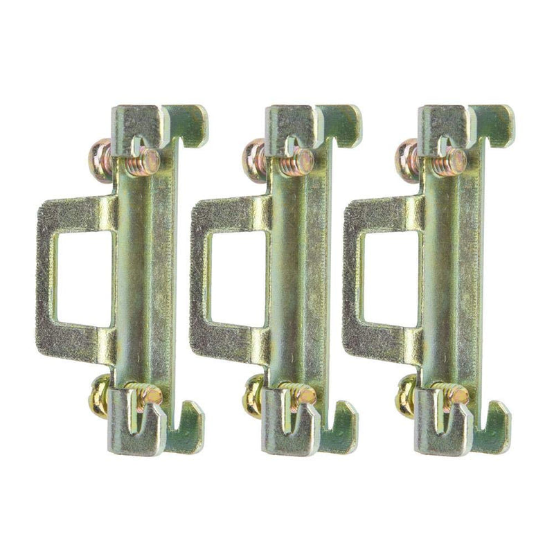 [Australia - AusPower] - 10Pcs Fixed Clamp Fasten Clip for 35mm DIN Rail Fixed Clamp Screw Fixed Type Fasten Clip for Relay Mounting(Metal Model 11) 