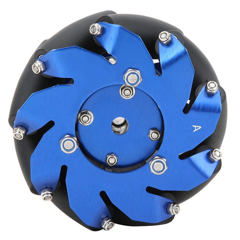 [Australia - AusPower] - 4in Mecanum Wheel Aluminum Right Wheel,45 Degree Omnidirectional Wheel Robot Drive Wheel Industrial Robot Parts, Single Wheel Load 30KG 