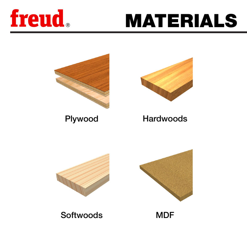 Freud 89-670: 3 Piece Undersized Plywood Bit Set (1/2" Shank)