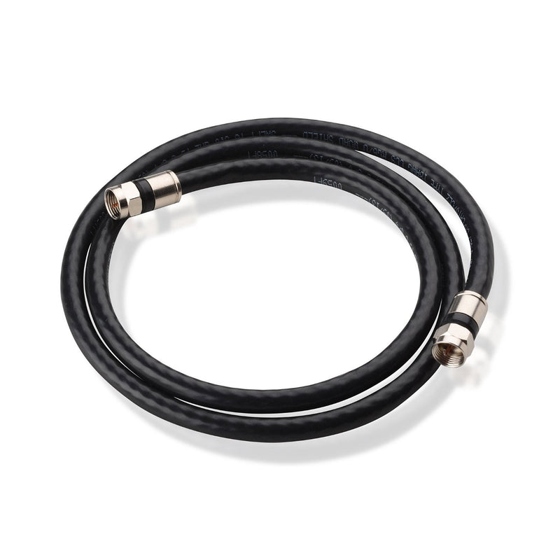 [Australia - AusPower] - Cable Matters 3-Pack RG6 Cable CL2 in-Wall Rated (CM) Quad Shielded Coaxial Cable 3 ft, RG6 Coax Cable Cord for TV, Digital Router, Satellite Receiver and More, in Black 