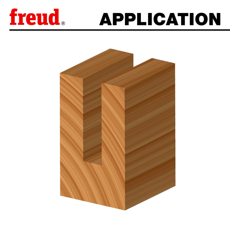 Freud 12-168: 7/8" (dia.) Double Flute Straight Bit with 1/2" shank, 3" overall length