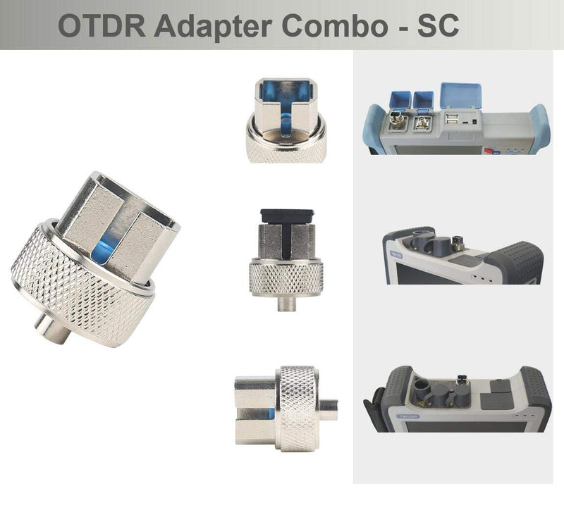 [Australia - AusPower] - OTDR Adapter FC SC ST LC Connector Fiber Optic Adaptors for OTDR Tester (Adapter Combo) Adapter Combo 