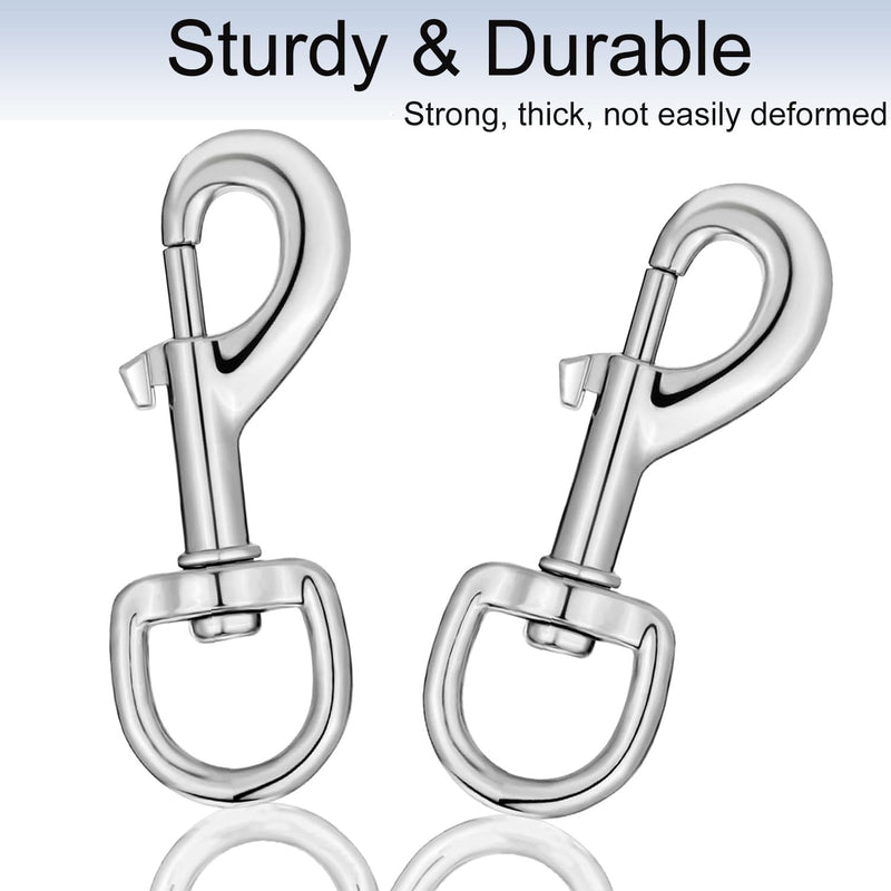 [Australia - AusPower] - Swivel Eye Snap Hook, Single Ended Swivel Snaps 3.58 Inch, Stainless Steel Flag Pole Snap Clips, Trigger Snap Clips for Diving/Pet Leash/Key Chain/Flag- (4 Pcs) 4 PCAK 