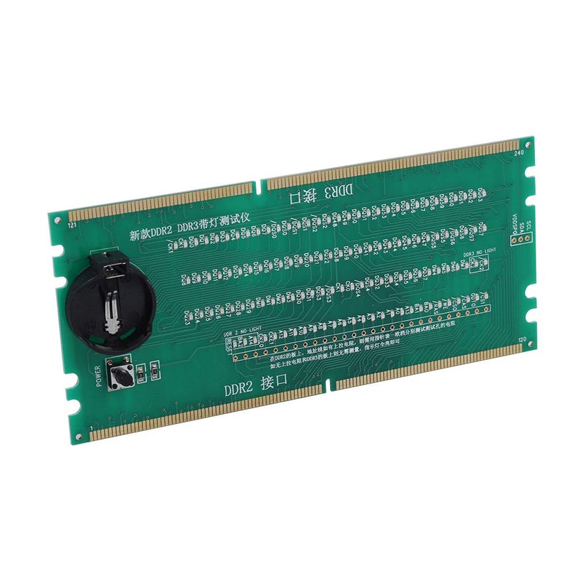 [Australia - AusPower] - 2 in 1 Desktop Motherboard Tester, DDR2/DDR3 Portable Test Card with Light Tester, High Hardness Tester Board Multifunctional Durability for Desktop Computer 
