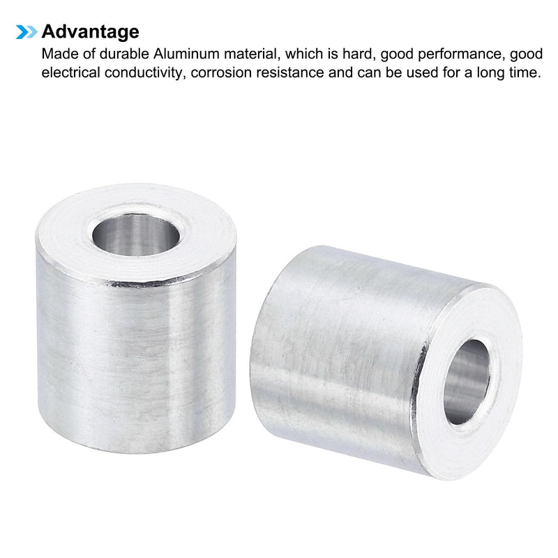[Australia - AusPower] - PATIKIL M8 Aluminum Spacers, 5Pcs Metal Spacer Aluminum 8.5mm ID x 20mm OD x 20mm L Aluminum Spacer Screw Standoff Round for 5/16" or M8 Screw Bolts 