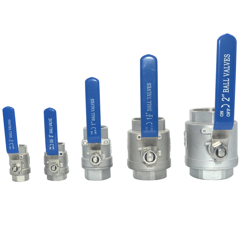 [Australia - AusPower] - 1" NPT Female SS 316 Stainless Steel Full Port Ball Valve Vinyl Handle WOG1000 1 Inch 