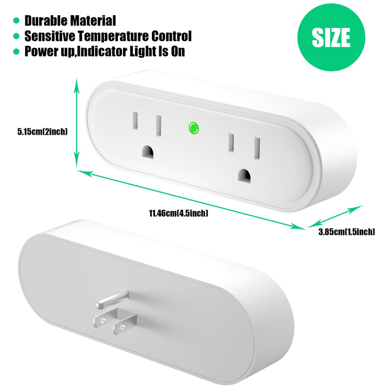 Thermostatically Controlled Outlet 3 Pack – Automatically Turns On at 32°F and Off at 50°F, Safe & Energy-Saving Thermo Cube for Chicken Water Heater, Pet Bowl, Bird Bath, and Roof Deicer White 3Pcs