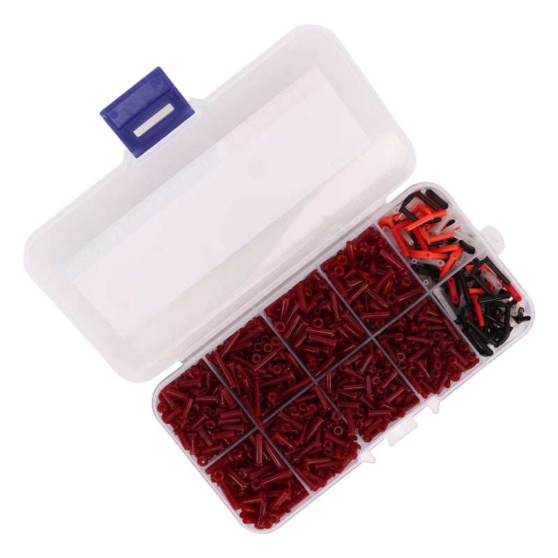 Topyond 1500Pcs Badminton Grommets, Universal Badminton Racket Racquet Grommets, Assortment Kit for Single and Double String, Badminton String Protector Set, Badminton Equipment