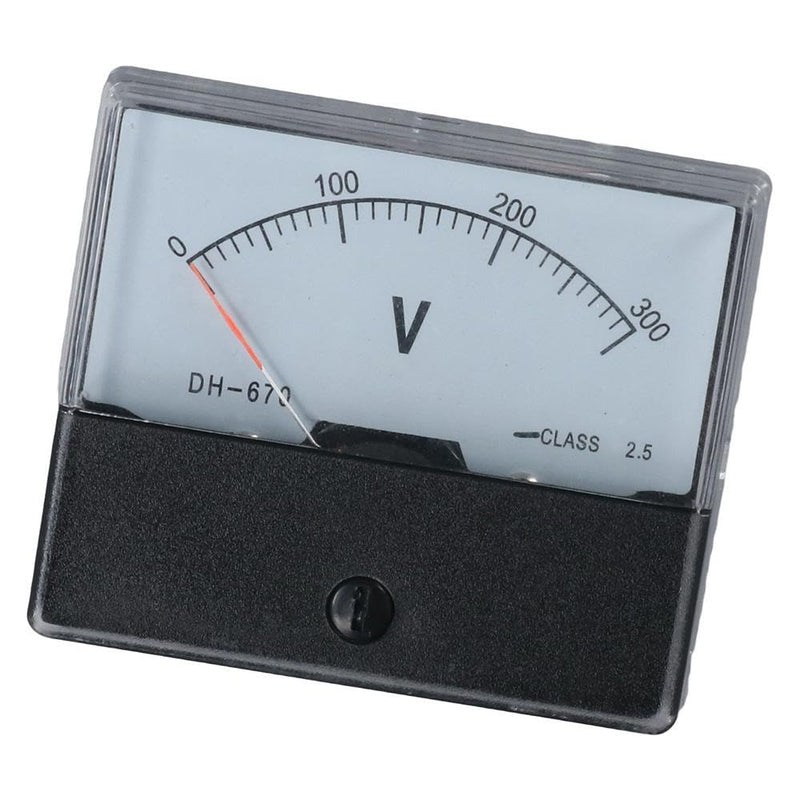 [Australia - AusPower] - Dc Voltmeter 300V Durable ?Plastic Mount Meter Voltmeter Portable Black Volt Analog Panel Electrician 