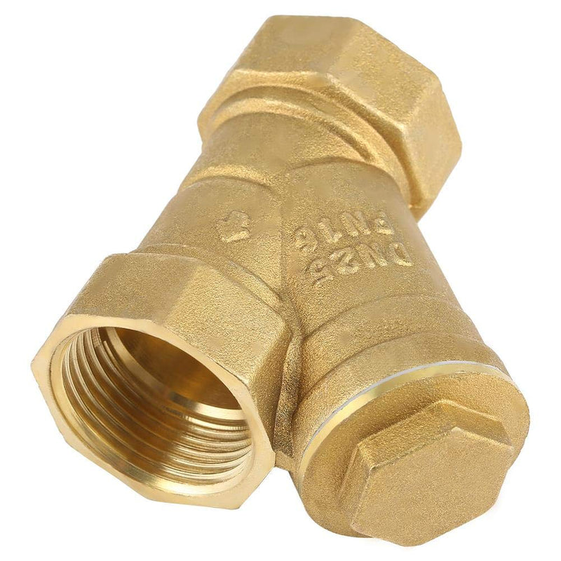 [Australia - AusPower] - Brass Filter, 1 Inch BSPP Female Thread Y-shaped Brass Filter Valve Connection for Water Oil Separation, 0-150°C Working Temperature 