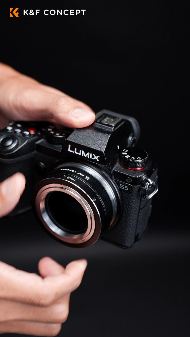 K&F Concept Lens Mount Adapter M42-L Manual Focus Compatible with M42 Lens to L Mount Camera Body