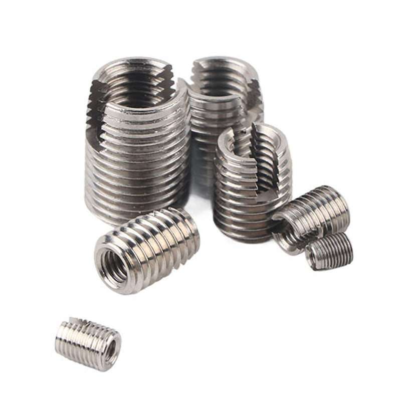 [Australia - AusPower] - AUNMAS 50Pcs Threaded Inserts, M3 M4 M5 M6 M8 M10 Stainless Steel Self Tapping Thread Insert Screws with Storage Case Thread Reinforce Repair Tool 