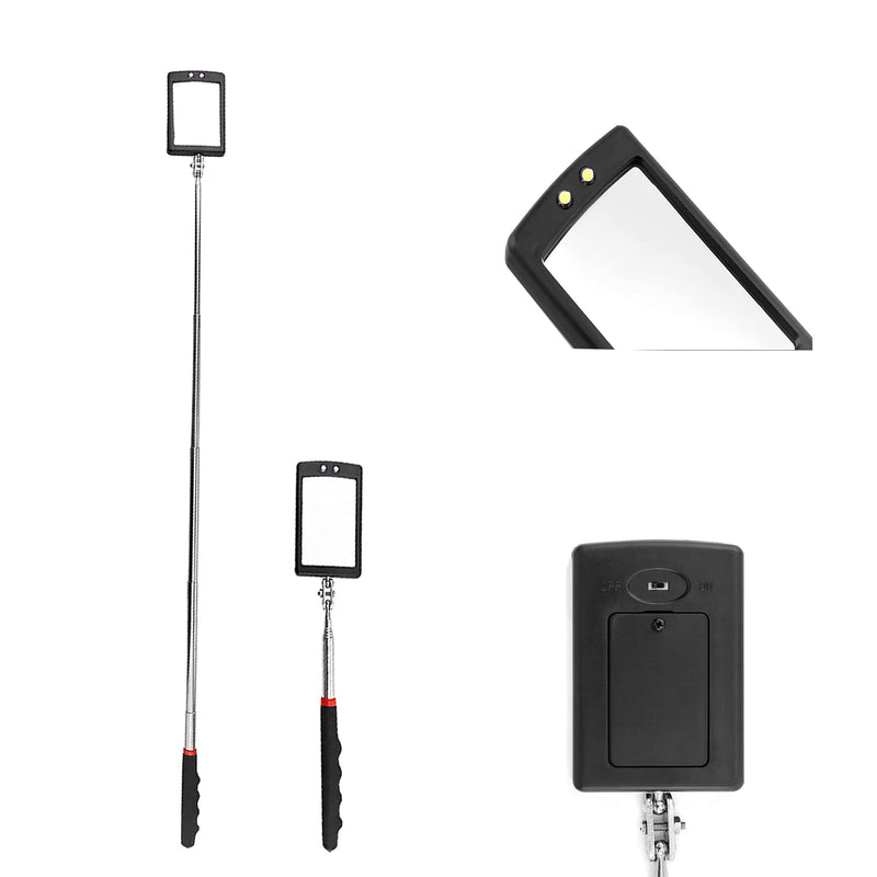[Australia - AusPower] - Inspection mirror telescoping with light Mirror practical addition to car repair, and anyone's toolbox Inspection Tool for Checking Vehicle, and Other Small Parts Extended (Inspection mirror-4PCS) 