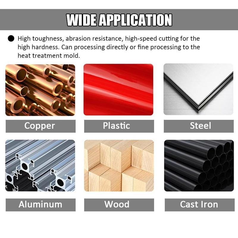 [Australia - AusPower] - Akozon 5pcs M3-M8 Slotting Counterbore End Mill Cutter Solid Slot Countersink End Mill Drill Bit 