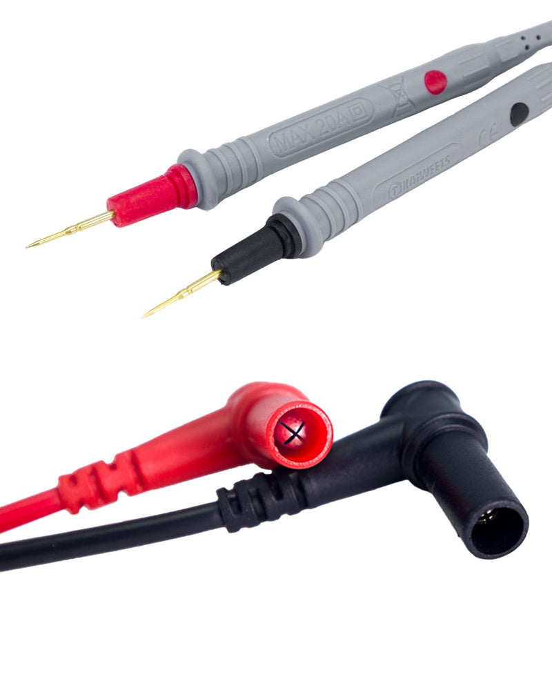 [Australia - AusPower] - KAIWEETS Silicone Multimeter Test Leads with Gold-Plated Probes, 48 inch Long, CAT III 1000V CAT IV 600V 20A, Compatible with Volt Clamp Meter Electrical Testing Tools, 2PCS 