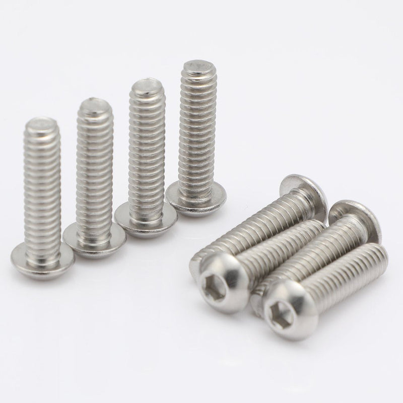 [Australia - AusPower] - 8-32 x 1/2" Button Head Socket Cap Bolts Screws, Stainless Steel 18-8 (304), Bright Finish, Allen Hex Drive, 50 PCS 8-32 x 1/2" 