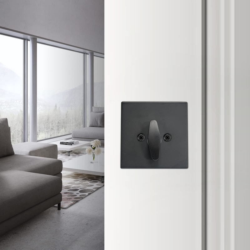 Square Single Cylinder Modern Deadbolt Lock with Keys, Matte Black Deadbolt for Front Door Entrance, Front Door Security Lock, Keyed 1 Side 1 Pack