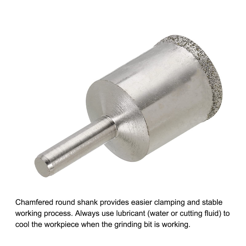 [Australia - AusPower] - uxcell Diamond Grinding Mounted Point, 30mm 100 Coarse Grits Spherical Concave Head Bead Fine Grinding Bit for Jade Amber Stone Beeswax Glass 