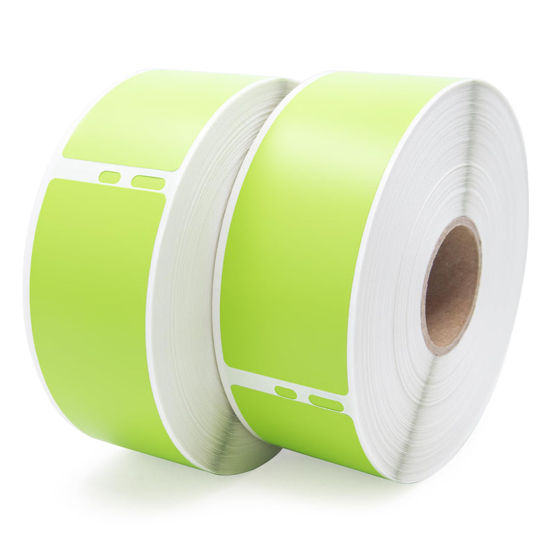 LabelValue LV-30252 Compatible Address Labels (2 Green Rolls Per Pack) - 1-1/8" x 3-1/2" - 350 Labels/Roll - Permanent Adhesive Compatible with DYMO LabelWriter 450 Series and Earlier Printers