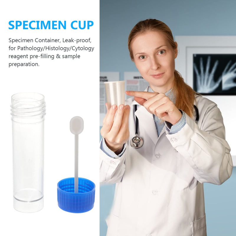 [Australia - AusPower] - iplusmile 10Pcs Specimen Cup Stool Urine Fecal Collection Containers with Screw On Lids, 25ml-30ml Capacity Specimen Cup Laboratory Use 